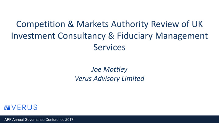 competition markets authority review of uk investment
