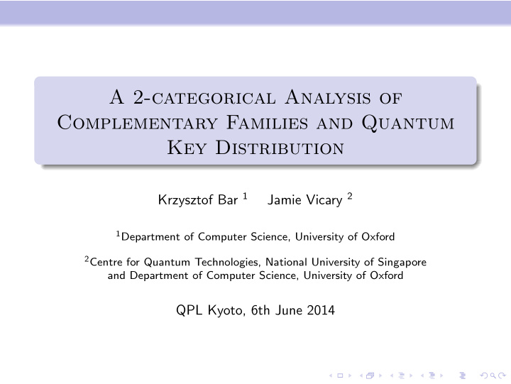 a 2 categorical analysis of complementary families and