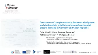Assessment of complementarity between wind power  and photovoltaic installations to supply
