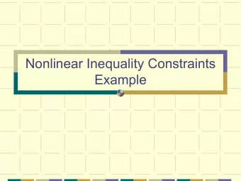 Nonlinear Inequality Constraints  Example  Example  max  x  1  +    2  2  s.t.  x  x  1  1  2