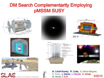 DM  M Sear  earch C  ch Compl  omplem  ement  entarity E  Empl  mployi  oying  ng  pMSSM  SSM SU