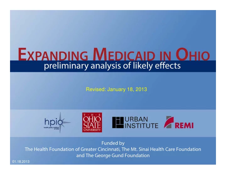 revised january 18 2013 funded by the health foundation