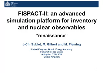 FISPACT-II: an advanced  simulation platform for inventory  and nuclear observables