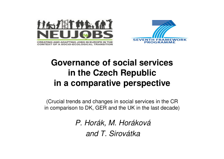 governance of social services in the czech republic in a