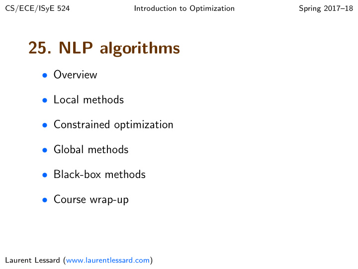 25 nlp algorithms