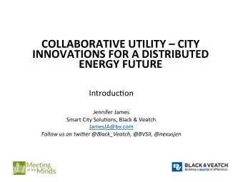 COLLABORATIVE  UTILITY    CITY      INNOVATIONS  FOR  A