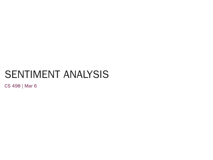 sentiment analysis