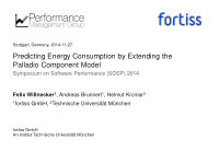 predicting energy consumption by extending the palladio