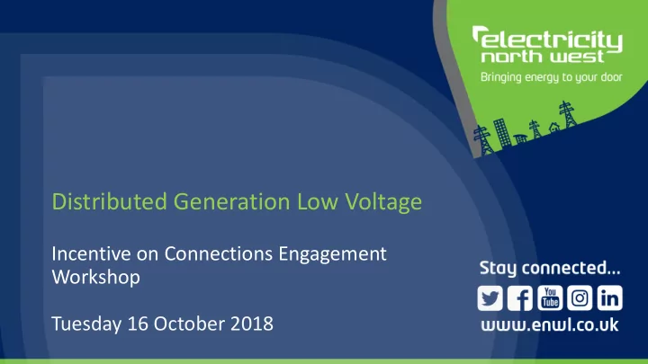 distributed generation low voltage