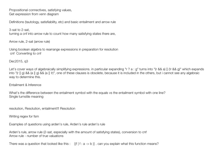 propositional connectives satisfying values get