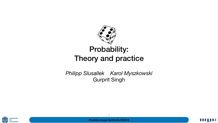 probability theory and practice