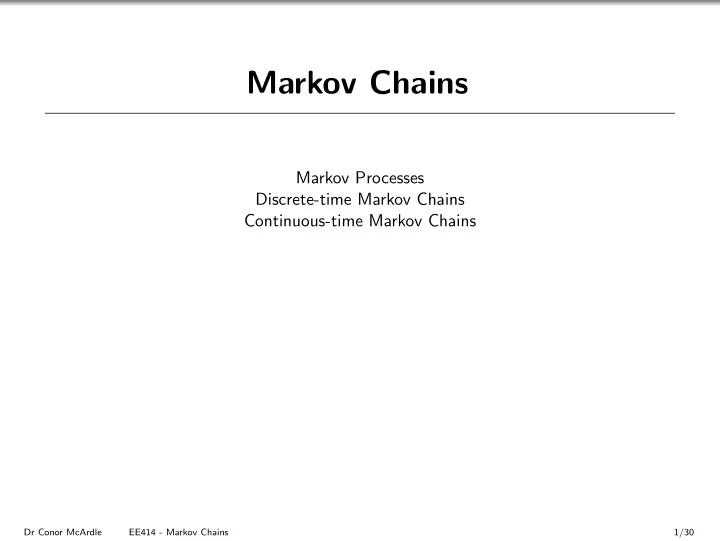 markov chains