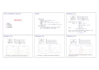 CS70: Jean Walrand: Lecture 33.  Review Distribution of X n  n 0 . 3  3 0 . 7  2 0 . 2  2 0 . 4