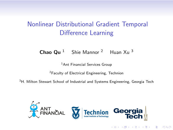 nonlinear distributional gradient temporal difference