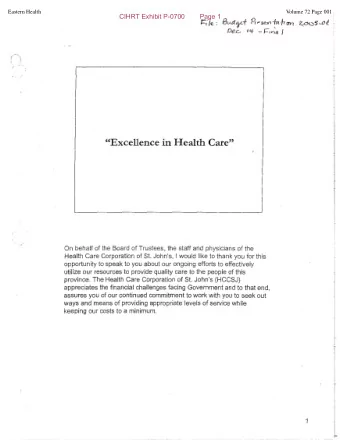 Overview  Who we are  What are the pressures  What we have done  What does this mean