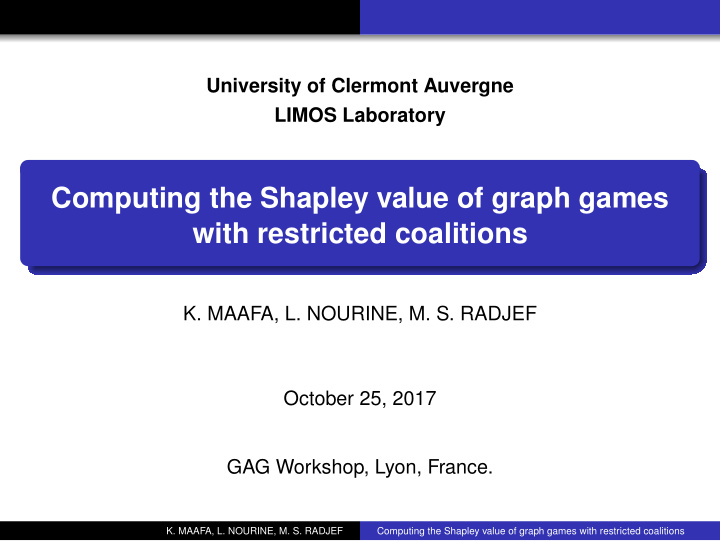 computing the shapley value of graph games with
