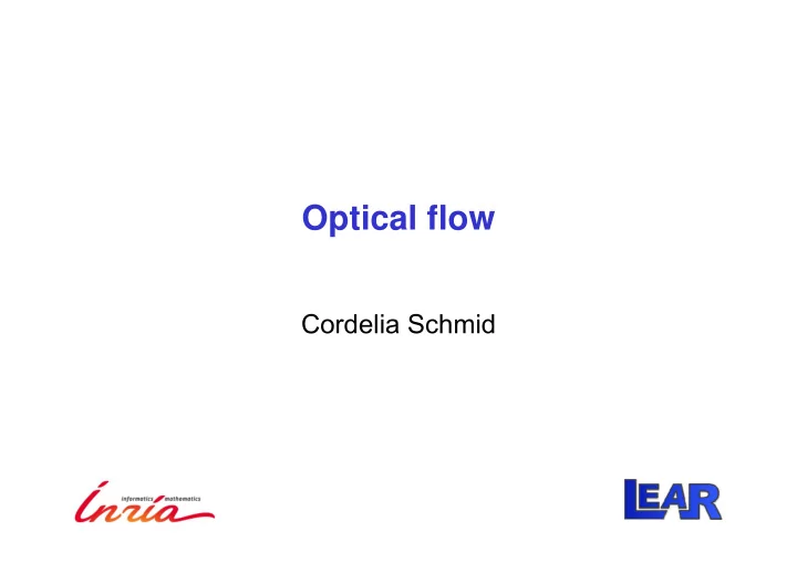optical flow