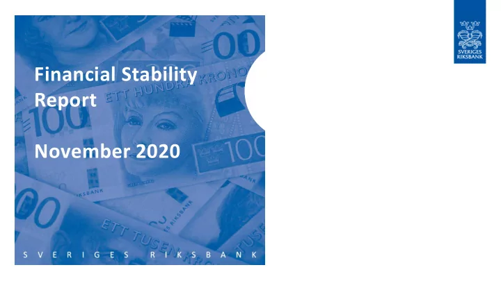 financial stability report november 2020 the implemented
