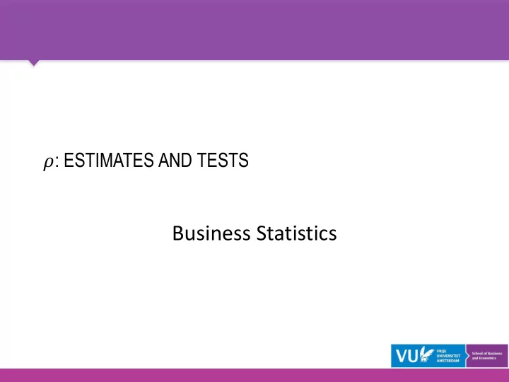 business statistics