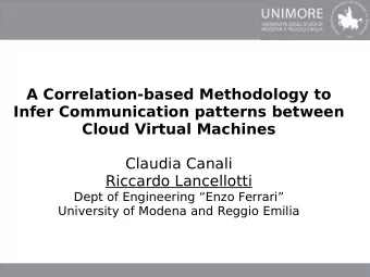 A Correlation-based Methodology to  Infer Communication patterns between  Cloud Virtual Machines