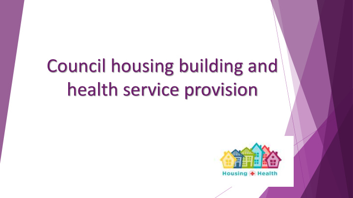 health service provision housing growth