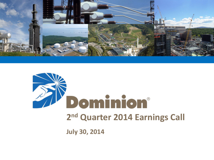 2 nd quarter 2014 earnings call