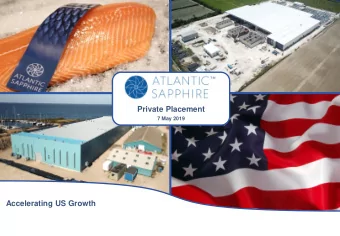 Private Placement 7 May 2019 Accelerating US Growth  |  |  IMPORTANT INFORMATION This presentation