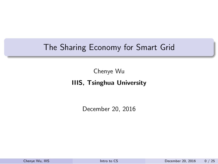 the sharing economy for smart grid