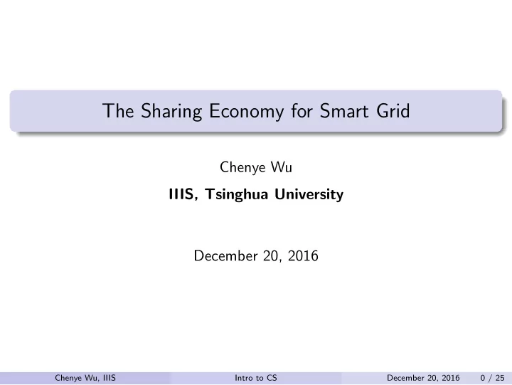 the sharing economy for smart grid
