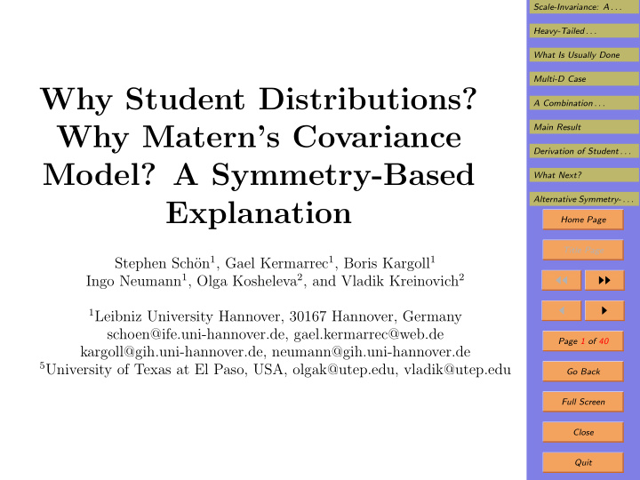 why student distributions