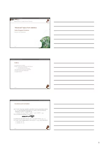 1  Random vectors I  Some experiments produce outcomes that are vectors. Such a vector  is