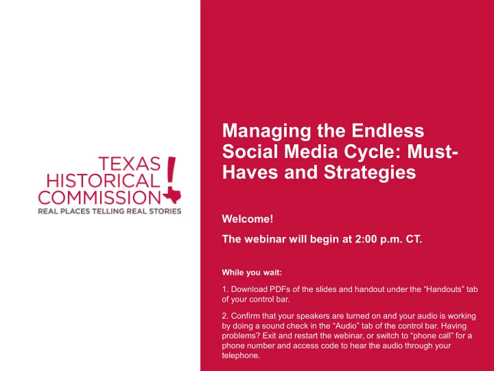 managing the endless social media cycle must haves and
