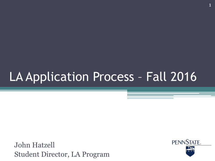la application process fall 2016