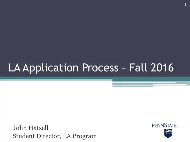 la application process fall 2016