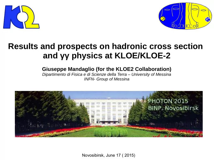 results and prospects on hadronic cross section and