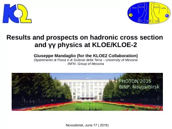 Results and prospects on hadronic cross section  and  physics at KLOE/KLOE-2  Giuseppe