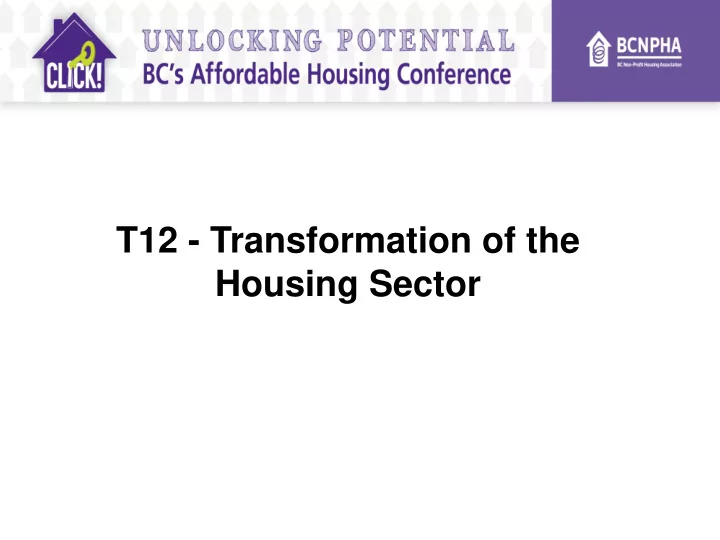 housing sector