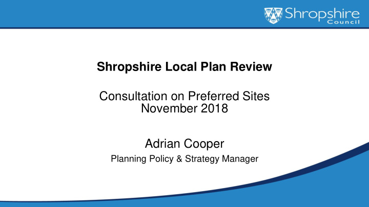 shropshire local plan review