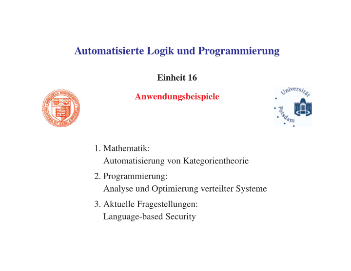 automatisierte logik und programmierung