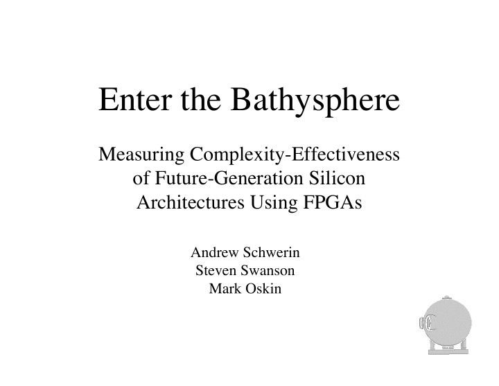 enter the bathysphere