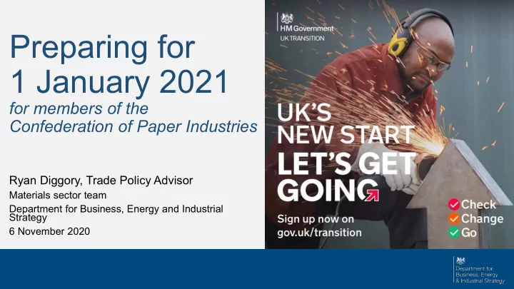 preparing for 1 january 2021