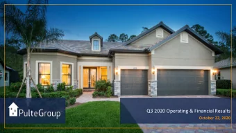 Q3 2020 Operating &amp; Financial Results  October 22, 2020  Forward-Looking Statements  This