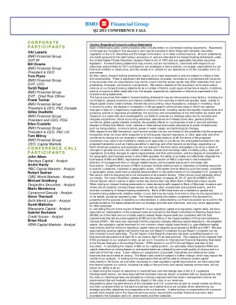 P A R T I C I P A N T S  regulations (including changes to capital requirements) and their