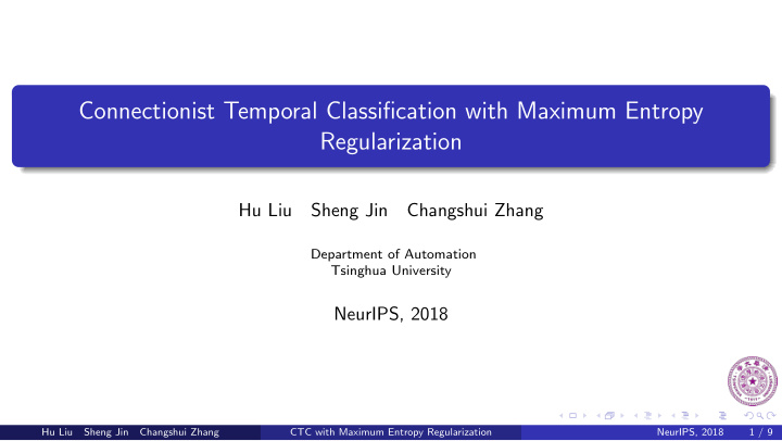 connectionist temporal classification with maximum