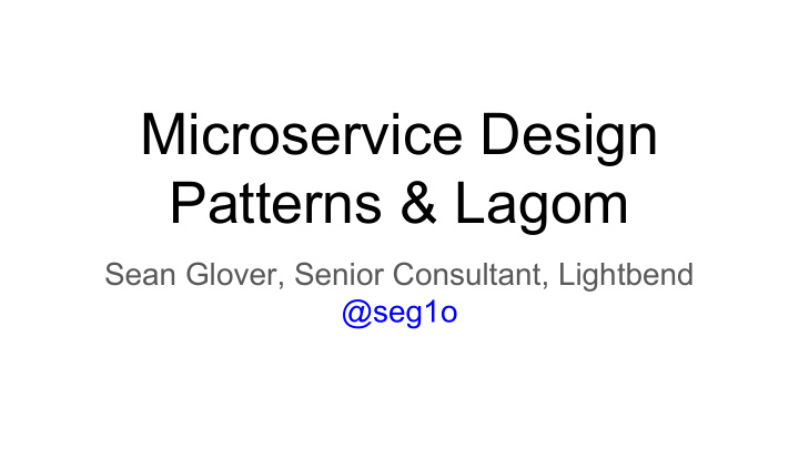 microservice design patterns lagom