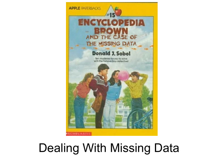 dealing with missing data