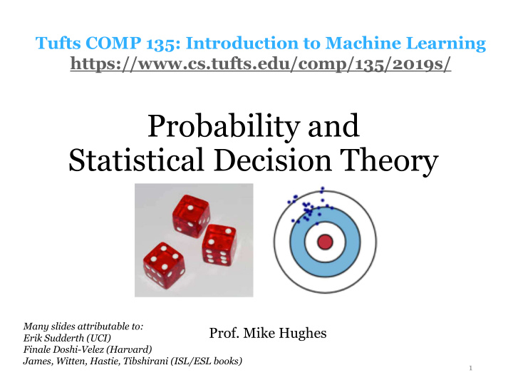 probability and statistical decision theory
