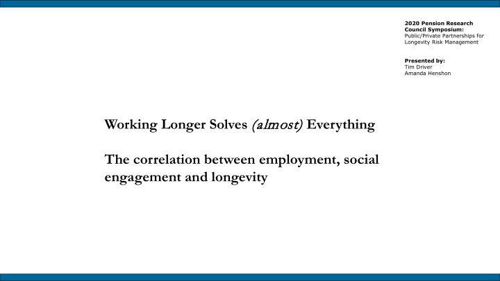 working longer solves almo