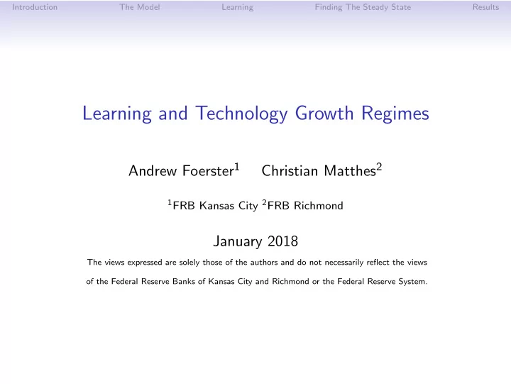 learning and technology growth regimes