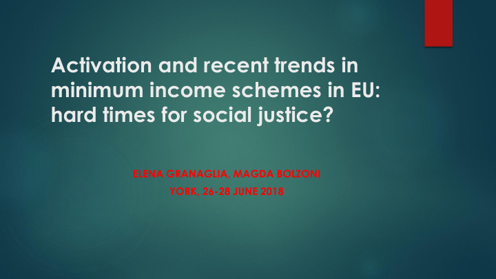minimum income schemes in eu